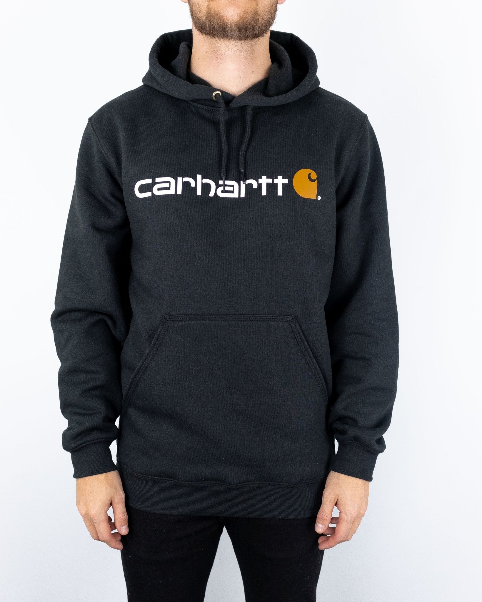 Carhartt - Signature Logo Hood Black - jhstore.se