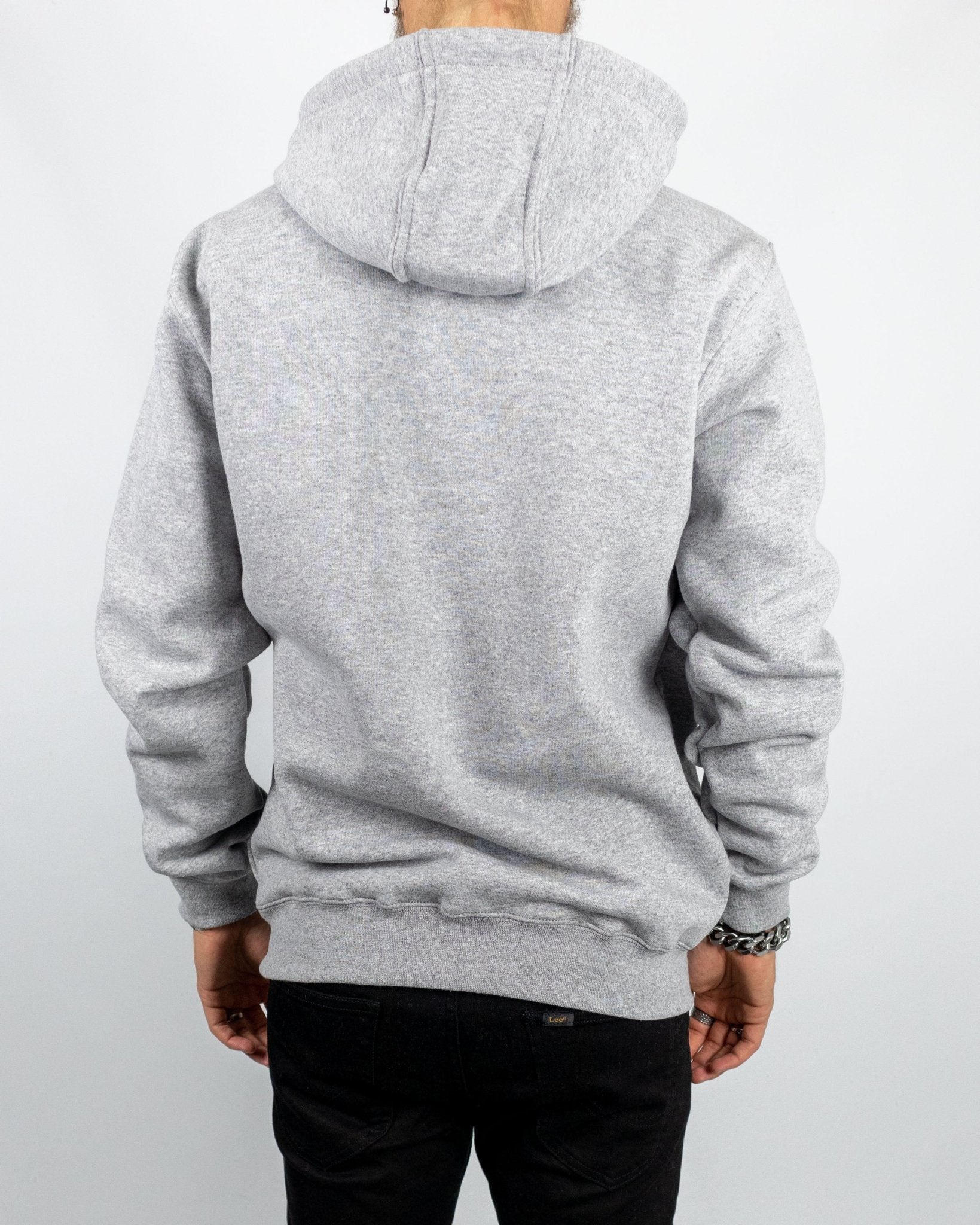 Carhartt - Signature Logo Hood Heather Grey - jhstore.se