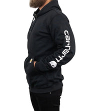 Carhartt - Sleeve logo Hood - Svart - jhstore.se