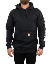 Carhartt - Sleeve logo Hood - Svart - jhstore.se