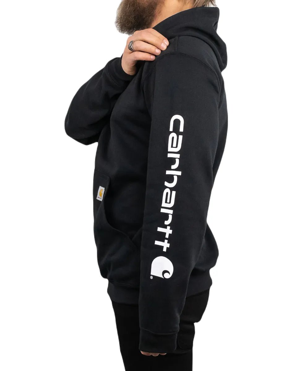 Carhartt - Sleeve logo Hood - Svart - jhstore.se
