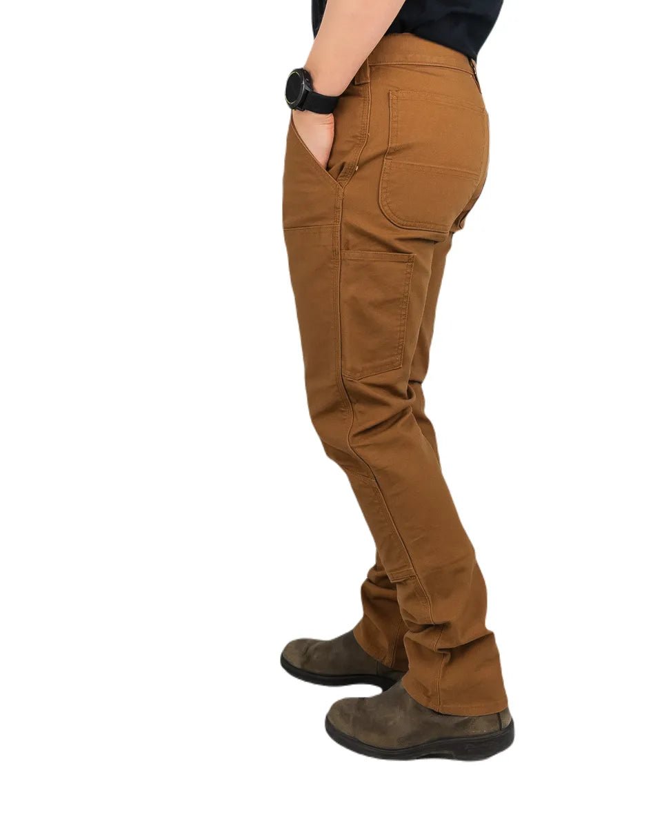 Carhartt - Stretch Duck Double Front Carpenter - Canvas Byxa - Brun - jhstore.se