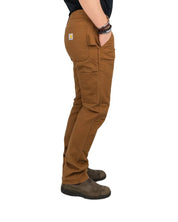 Carhartt - Stretch Duck Double Front Carpenter - Canvas Byxa - Brun - jhstore.se