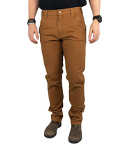 Carhartt - Stretch Duck Double Front Carpenter - Canvas Byxa - Brun - jhstore.se