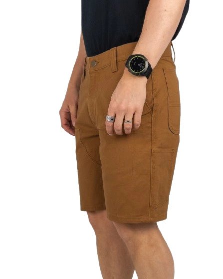 Carhartt - Stretch Duck Double Front Carpenter Shorts - Canvas Shorts - Brun - jhstore.se