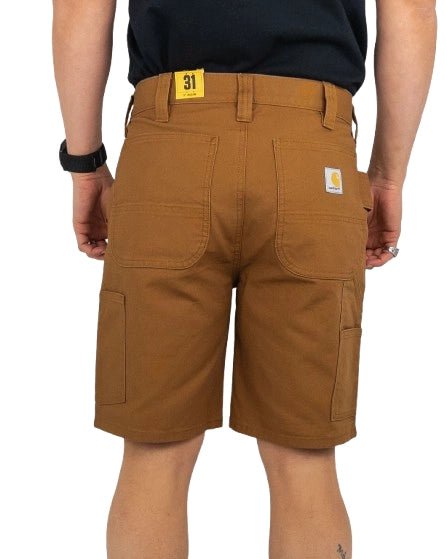 Carhartt - Stretch Duck Double Front Carpenter Shorts - Canvas Shorts - Brun - jhstore.se
