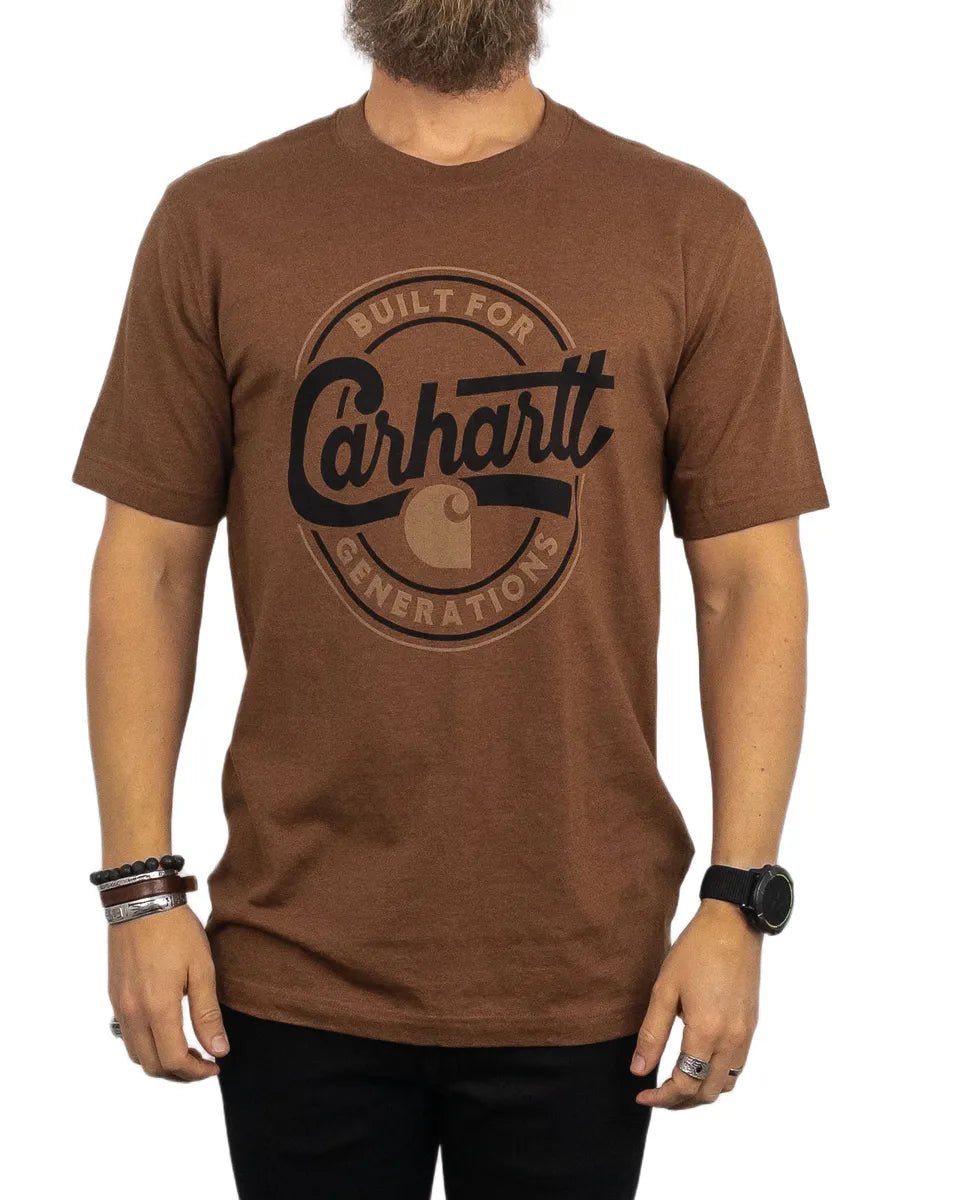 Carhartt - T-Shirt Built for Generations - Script Graphic - Brun - jhstore.se