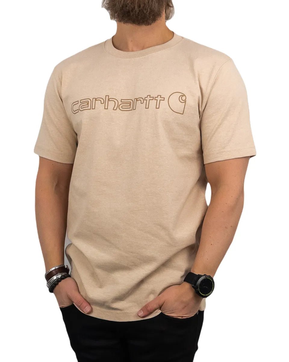 Carhartt - T-Shirt - Core Logo - Beige - jhstore.se