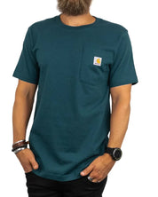 Carhartt - T-Shirt - K87 Workwear Pocket Tee - Teal - jhstore.se
