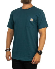 Carhartt - T-Shirt - K87 Workwear Pocket Tee - Teal - jhstore.se