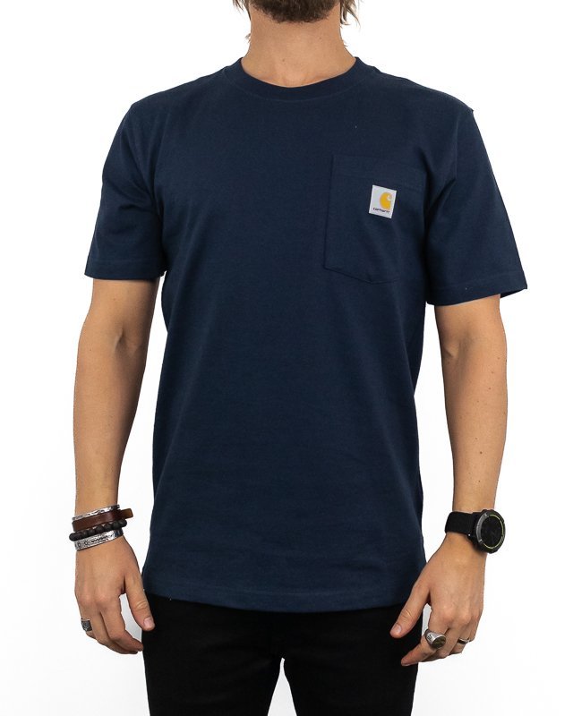 Carhartt - T-shirt med ficka mörkblå - K87 Pocket - jhstore.se