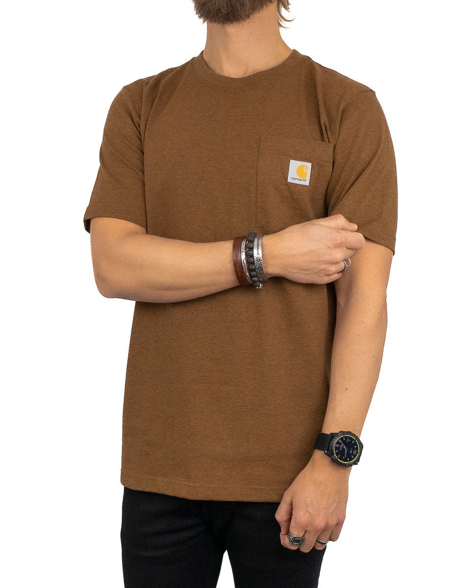 Carhartt - T-shirt med ficka Valnöt - K87 Pocket - jhstore.se