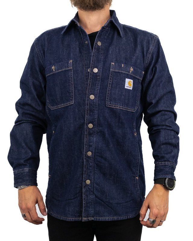 Carhartt Workwear - Jeansskjorta Fodrad - Blå - jhstore.se