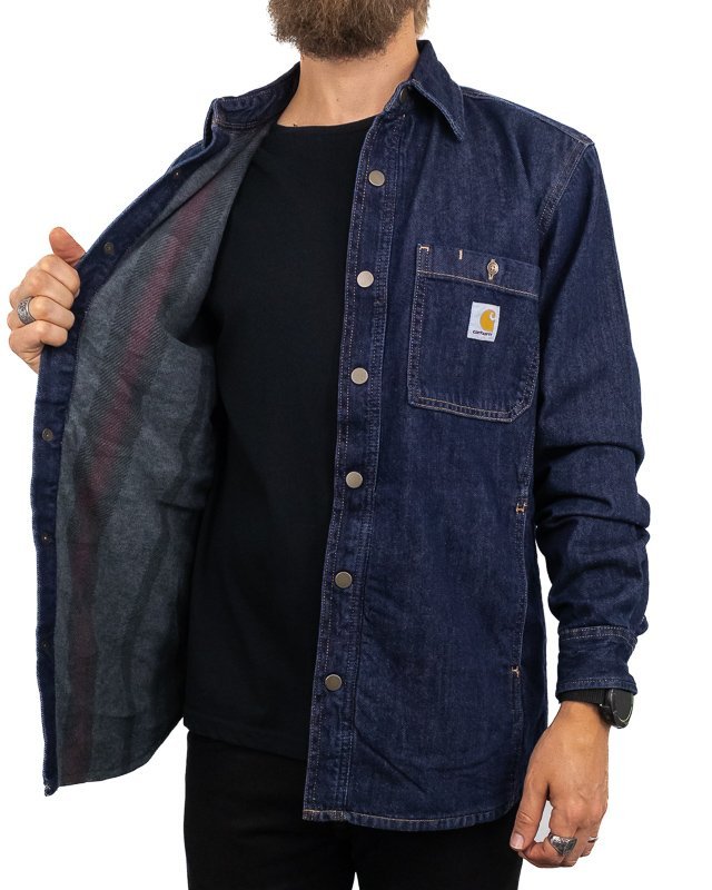 Carhartt Workwear - Jeansskjorta Fodrad - Blå - jhstore.se