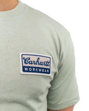 Carhartt - Workwear Script T-Shirt - Patch Logo - Mintgrön - jhstore.se