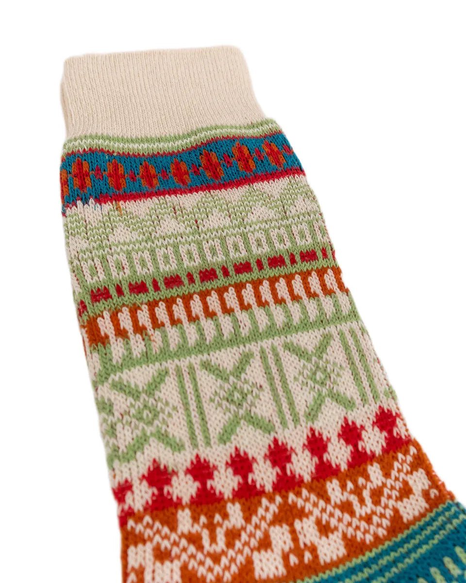 Comfysocks - Maila - Vit - Mönstrade stumpor - jhstore.se