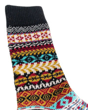 Comfysocks - Molly - Svart Röd - Mönstrade stumpor - jhstore.se