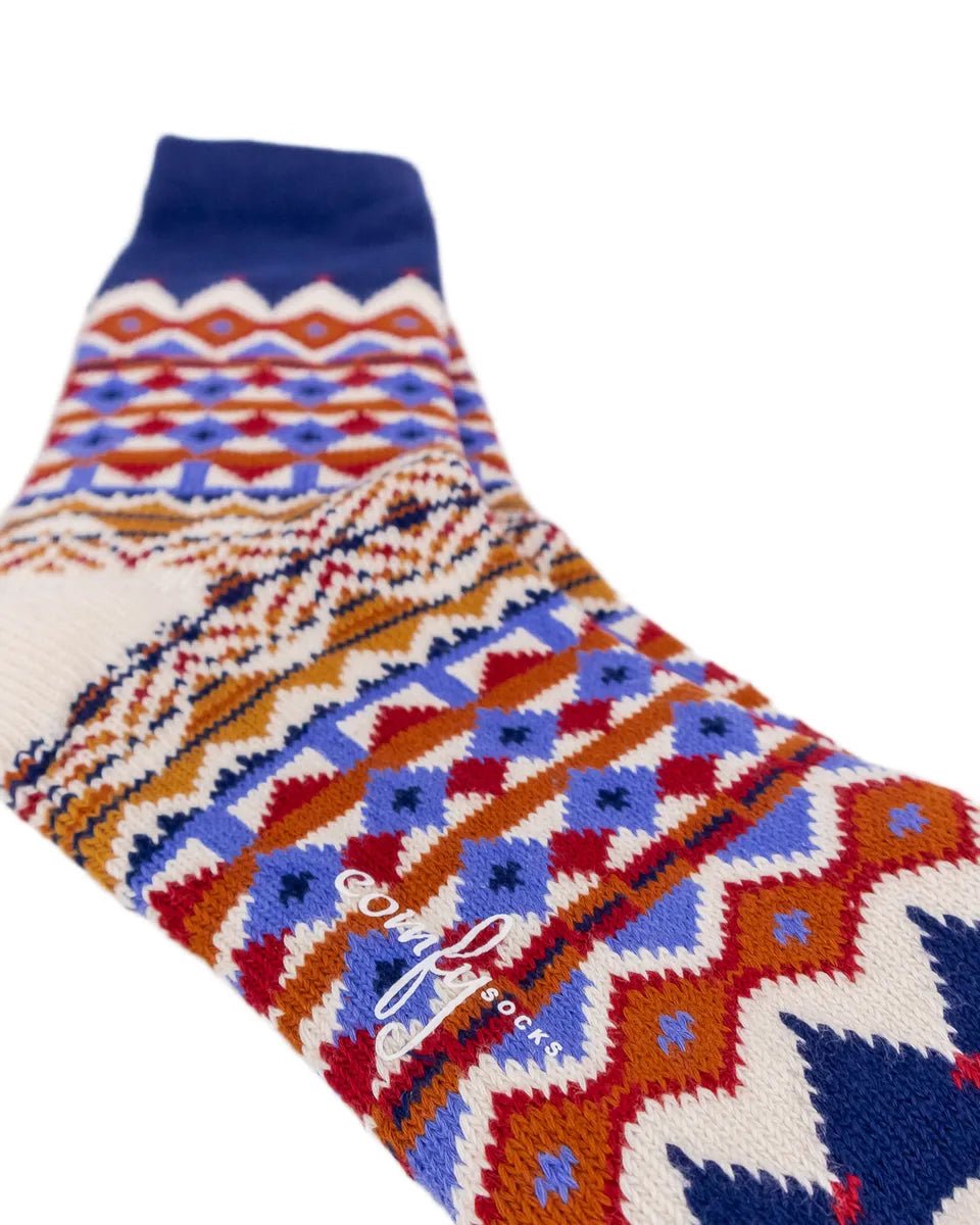 Comfysocks - Tanami - Navy - Mönstrade stumpor - jhstore.se
