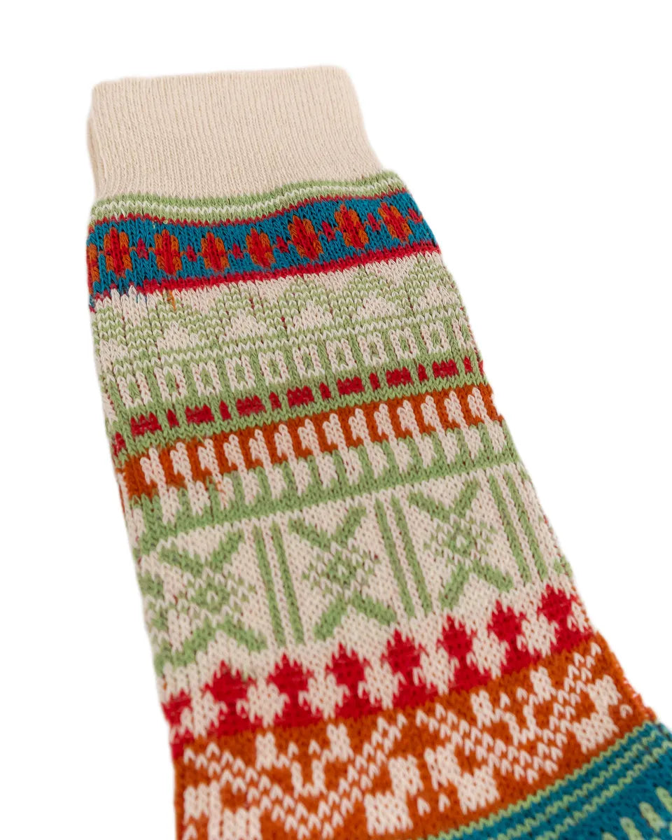 Comfysocks - Maila - Vit - Mönstrade stumpor