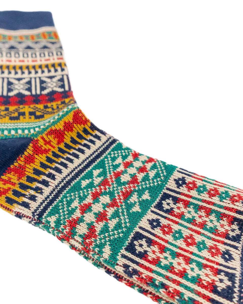 Comfysocks - Malita - Navy - Mönstrade stumpor