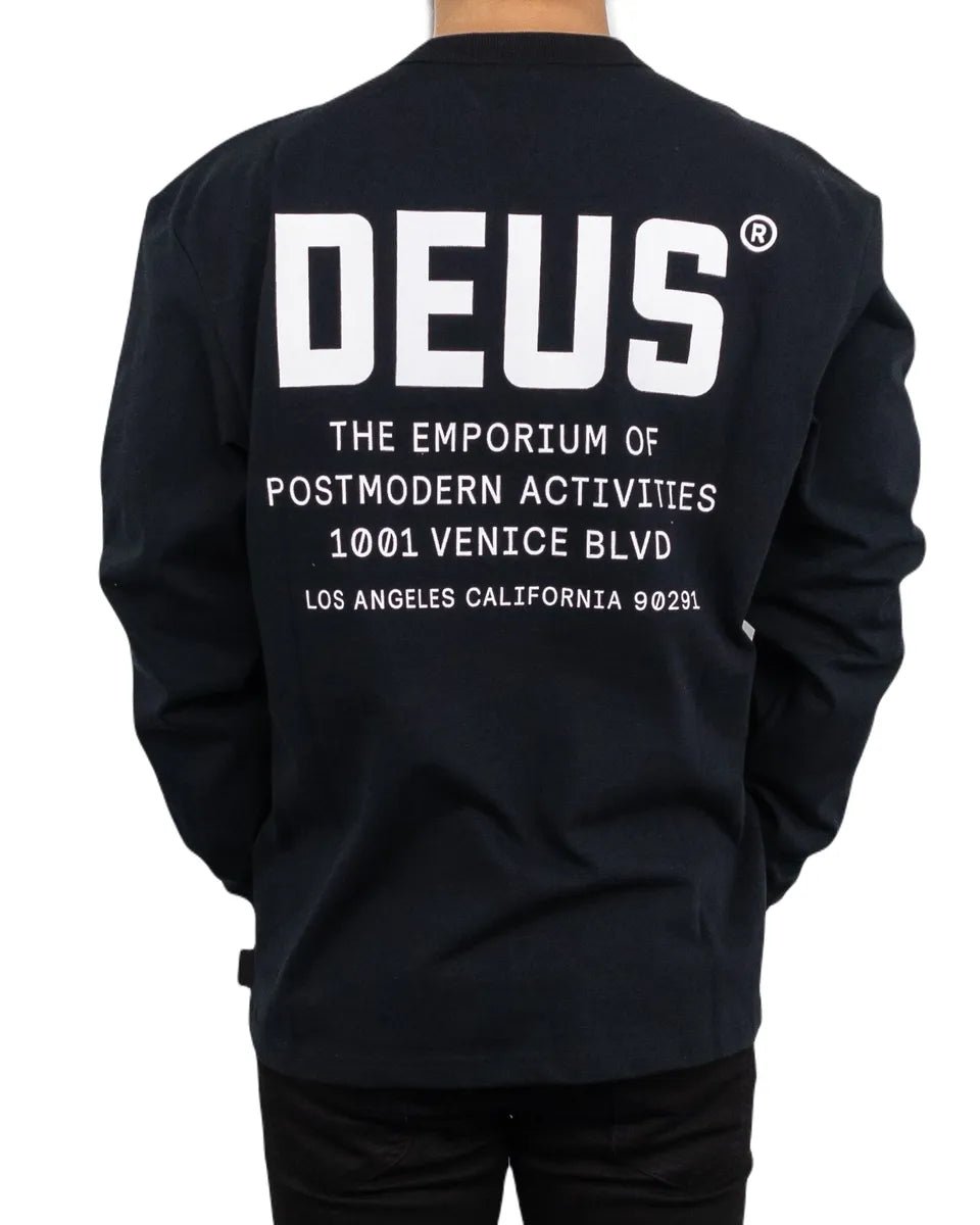 Deus Ex Machina - Långärmad T-Shirt - Jones Loose Fit med Ryggtryck - Svart - jhstore.se