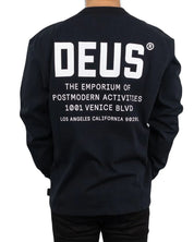 Deus Ex Machina - Långärmad T-Shirt - Jones Loose Fit med Ryggtryck - Svart - jhstore.se