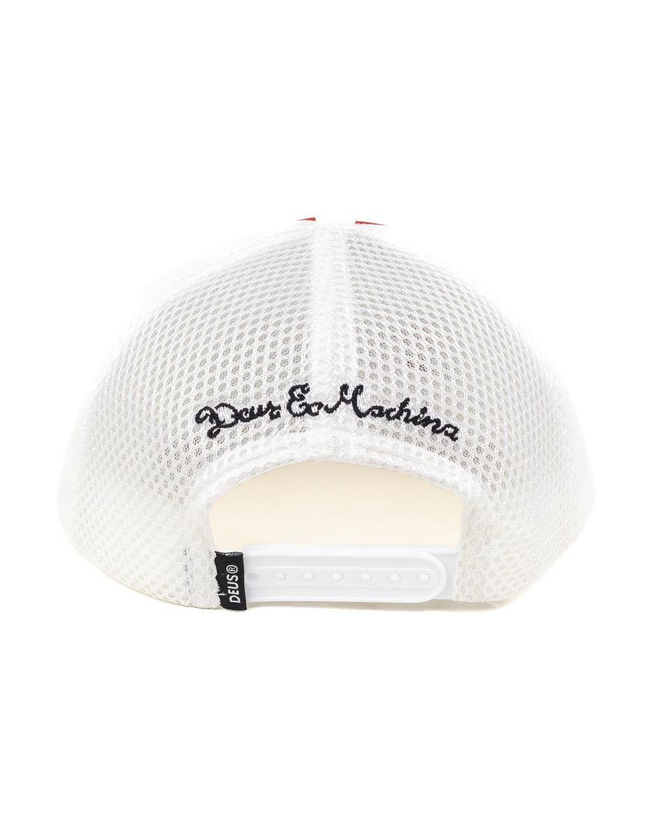 Deus Ex Machina - Racingkeps Vit/Röd - Flagstuff - jhstore.se