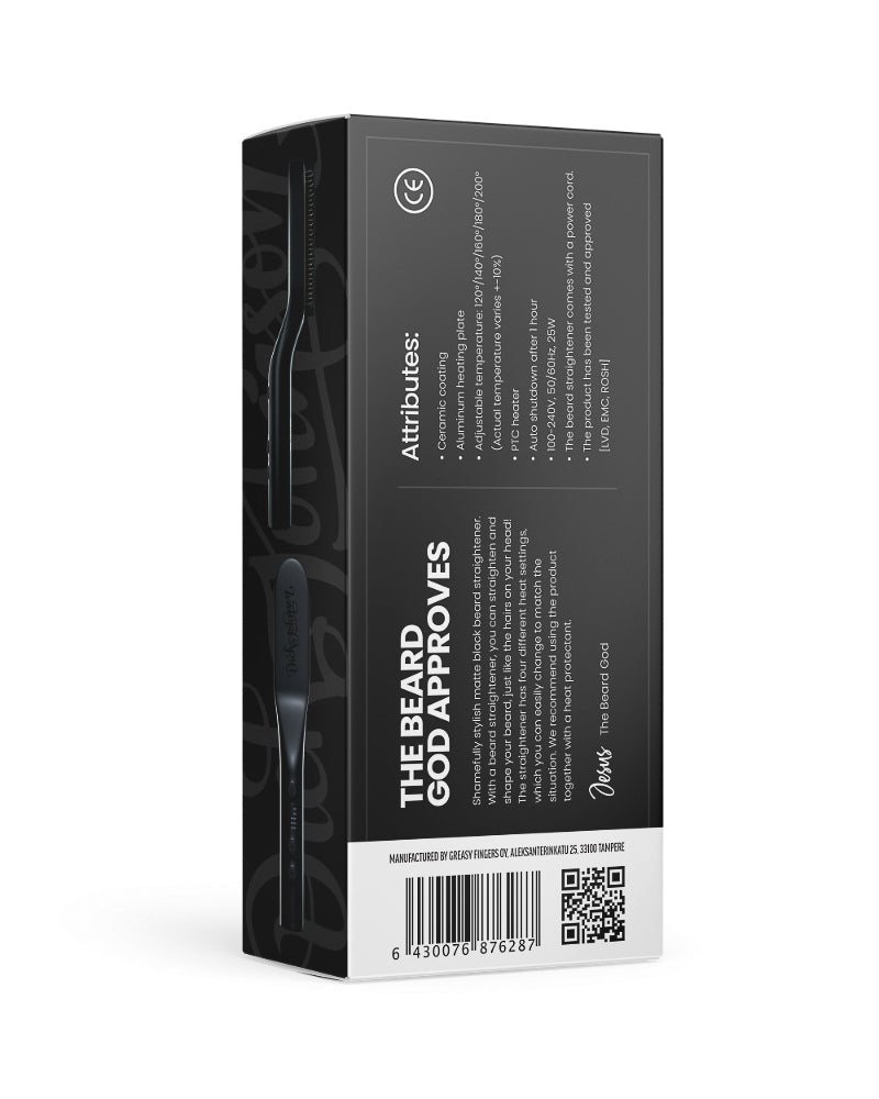 Dick Johnson - Skäggborste, plattång - Beard Straightener - jhstore.se