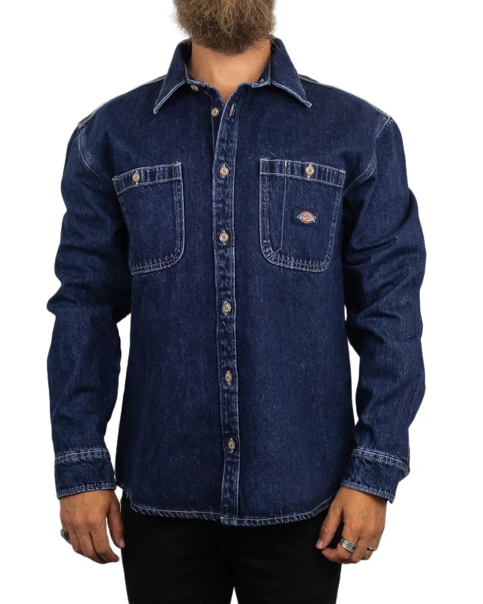 Dickies - Denimskjorta - Mechanic Shirt - Blå - jhstore.se