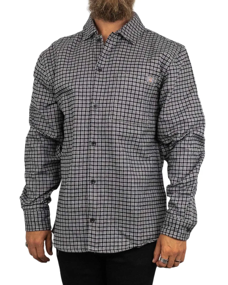 Dickies - Flanell Skjorta Rutig - Hendersonville - Grå - jhstore.se
