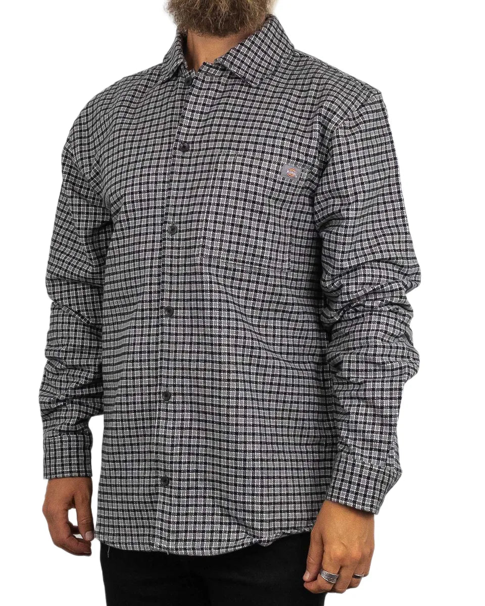 Dickies - Flanell Skjorta Rutig - Hendersonville - Grå - jhstore.se