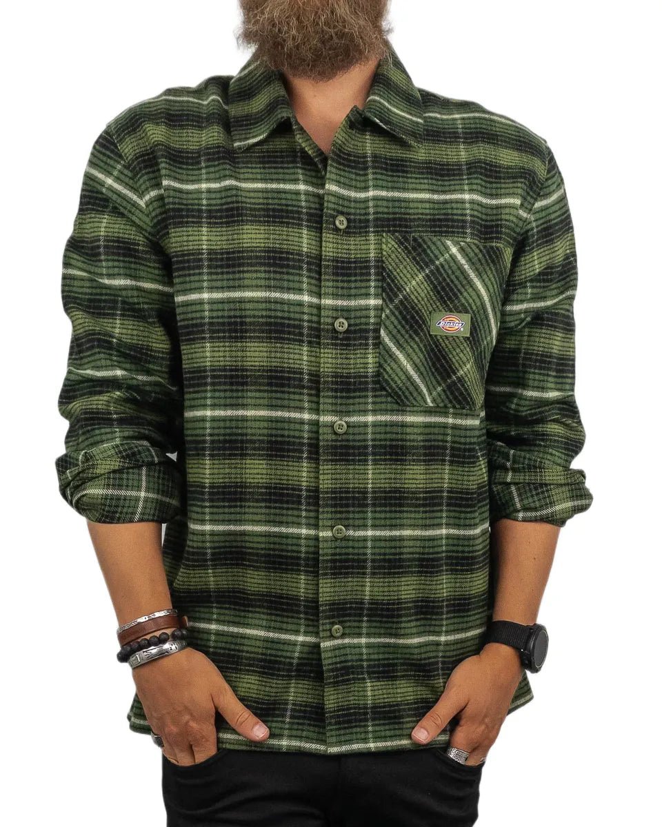 Dickies - Flanellskjorta Rutig - Check Cypress - Grön - jhstore.se