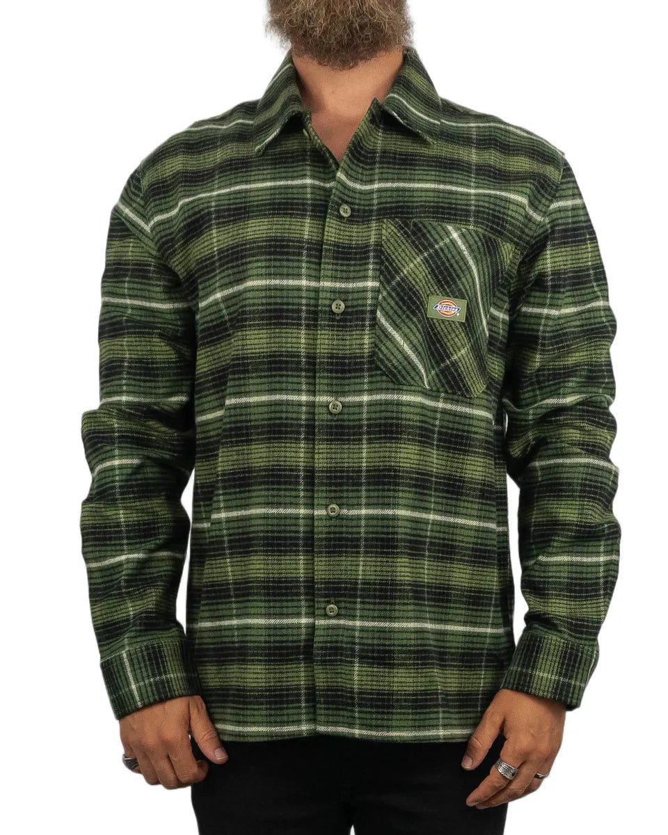 Dickies - Flanellskjorta Rutig - Check Cypress - Grön - jhstore.se