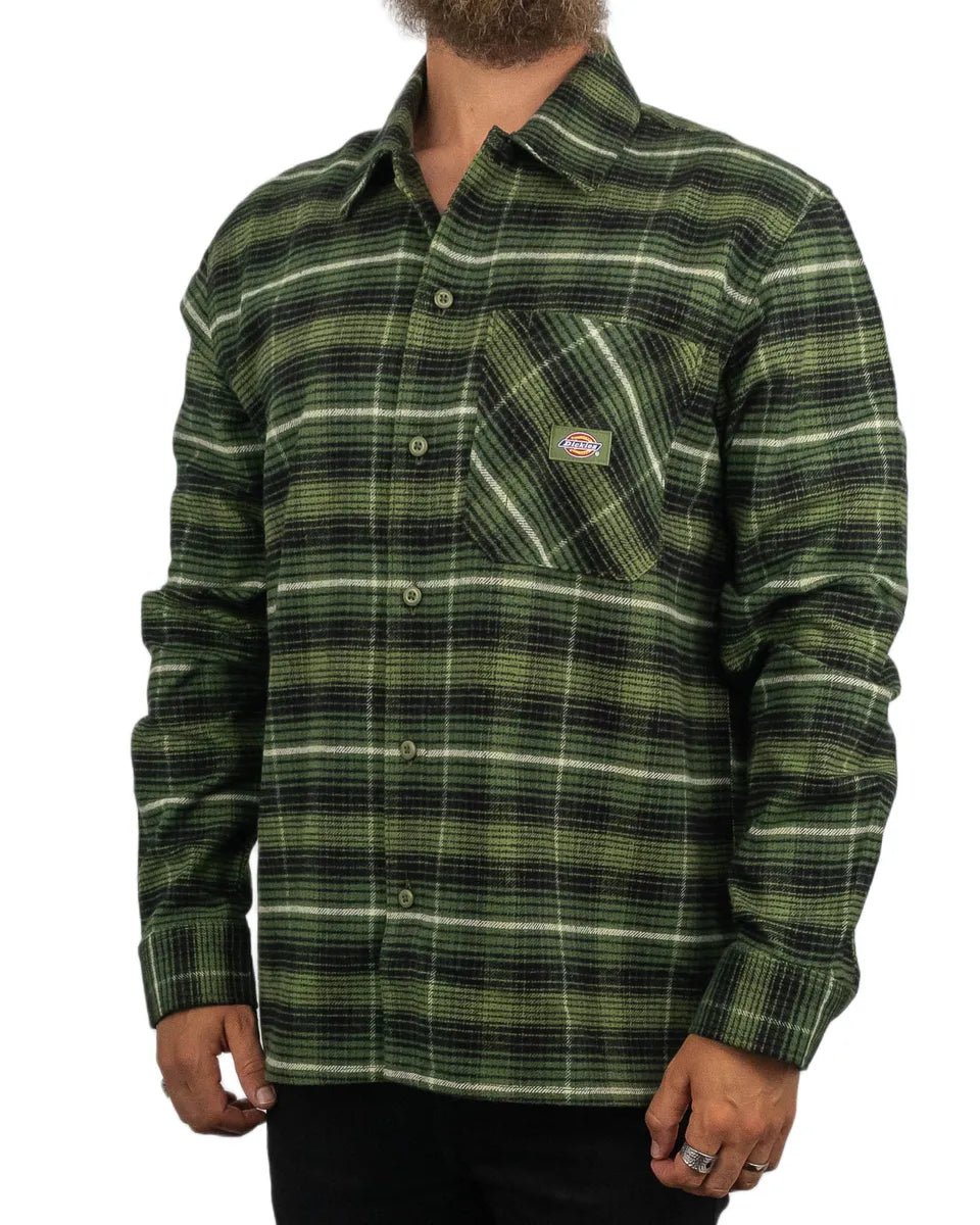 Dickies - Flanellskjorta Rutig - Check Cypress - Grön - jhstore.se