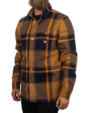 Dickies - Flanellskjorta Rutig - Nimmons - Brun - jhstore.se
