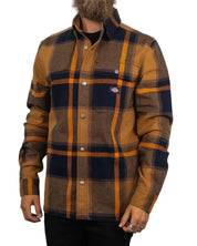 Dickies - Flanellskjorta Rutig - Nimmons - Brun - jhstore.se