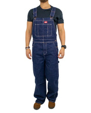 Dickies - Hängslebyxor Denim - Loose Fit - Rinsed Blå - jhstore.se