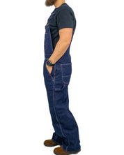 Dickies - Hängslebyxor Denim - Loose Fit - Rinsed Blå - jhstore.se