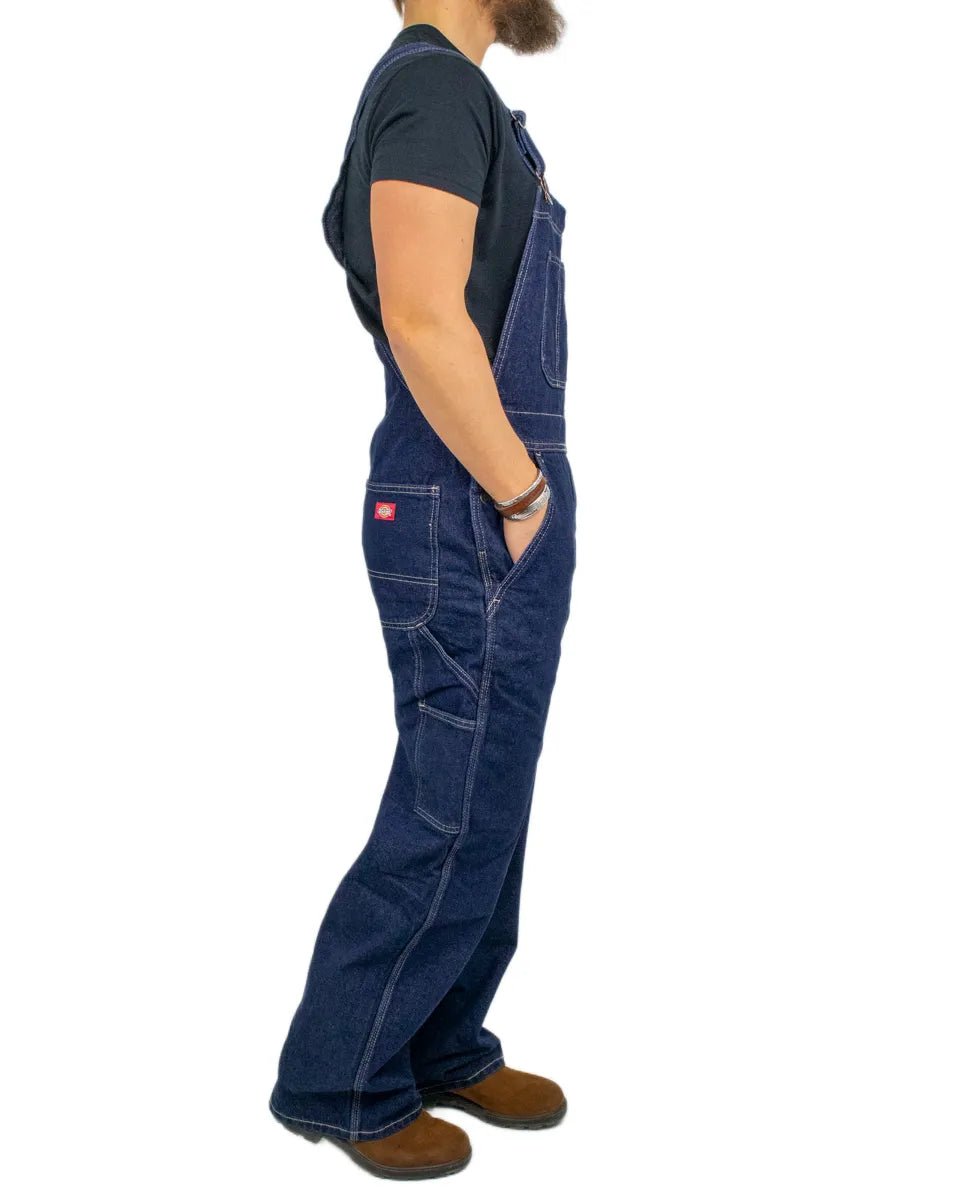 Dickies - Hängslebyxor Denim - Loose Fit - Rinsed Blå - jhstore.se