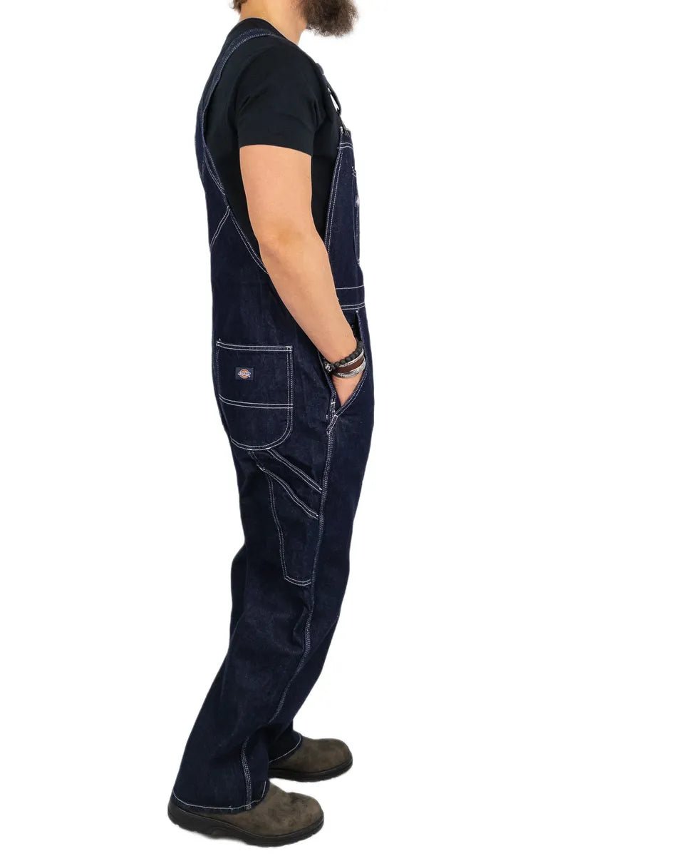 Dickies - Hängslebyxor Denim - Rinsed Blå - jhstore.se