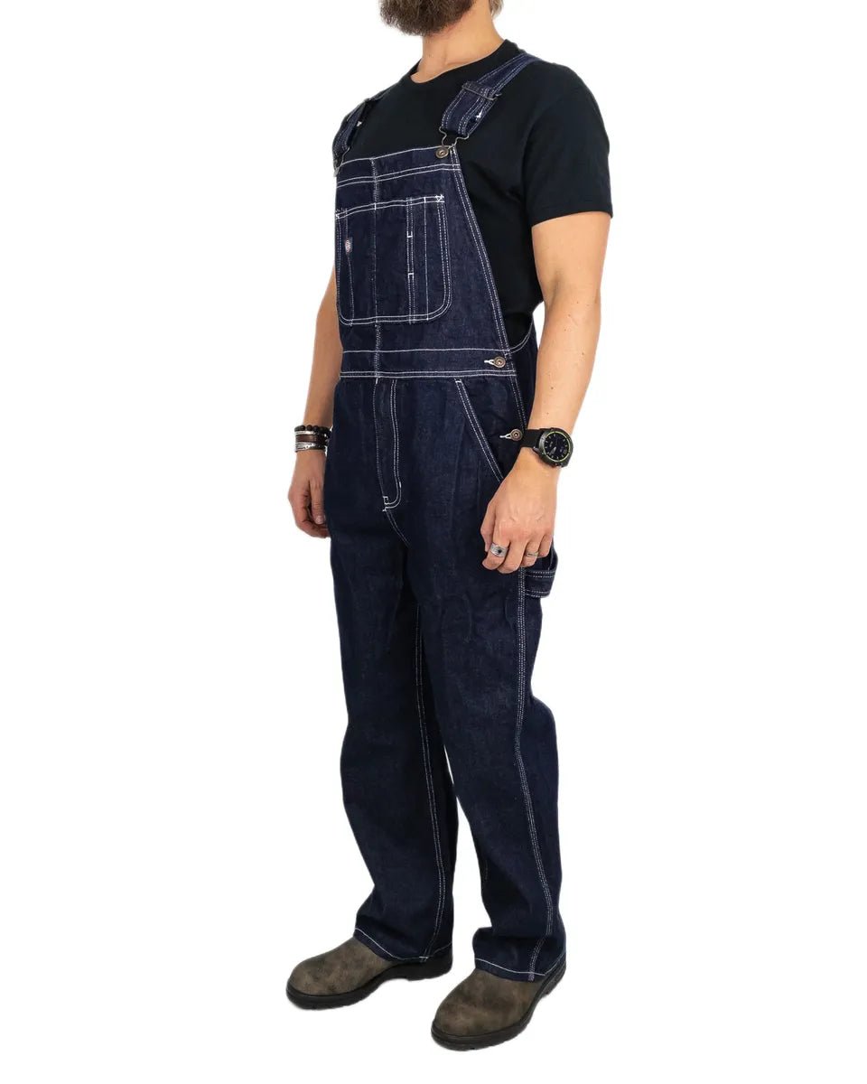 Dickies - Hängslebyxor Denim - Rinsed Blå - jhstore.se