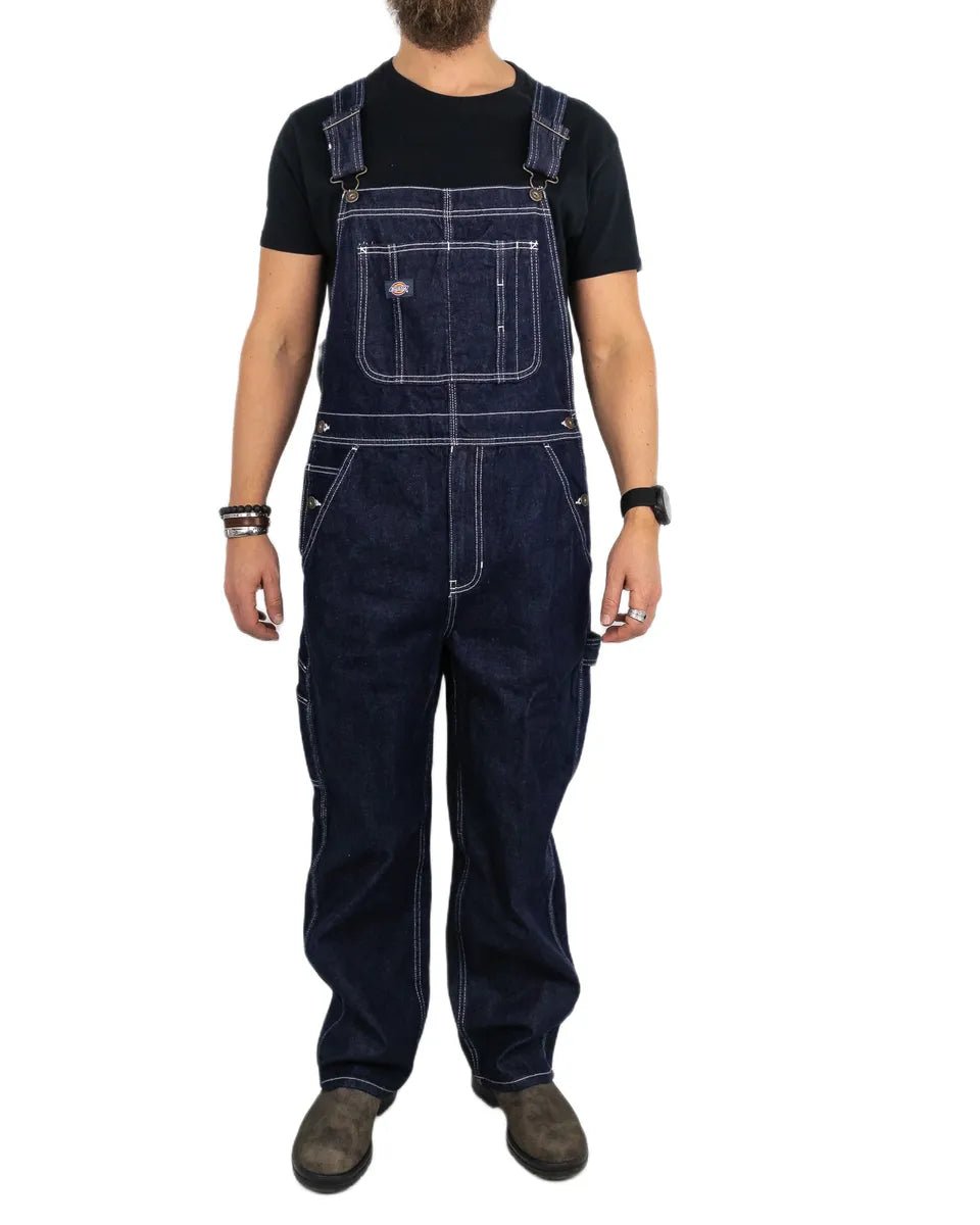 Dickies - Hängslebyxor Denim - Rinsed Blå - jhstore.se