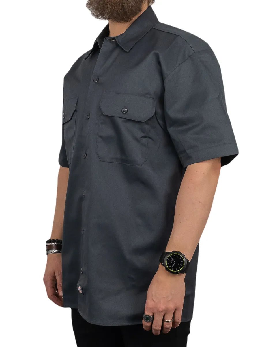 Dickies - Kortärmad Arbetsskjorta 2 fickor - Grå - jhstore.se
