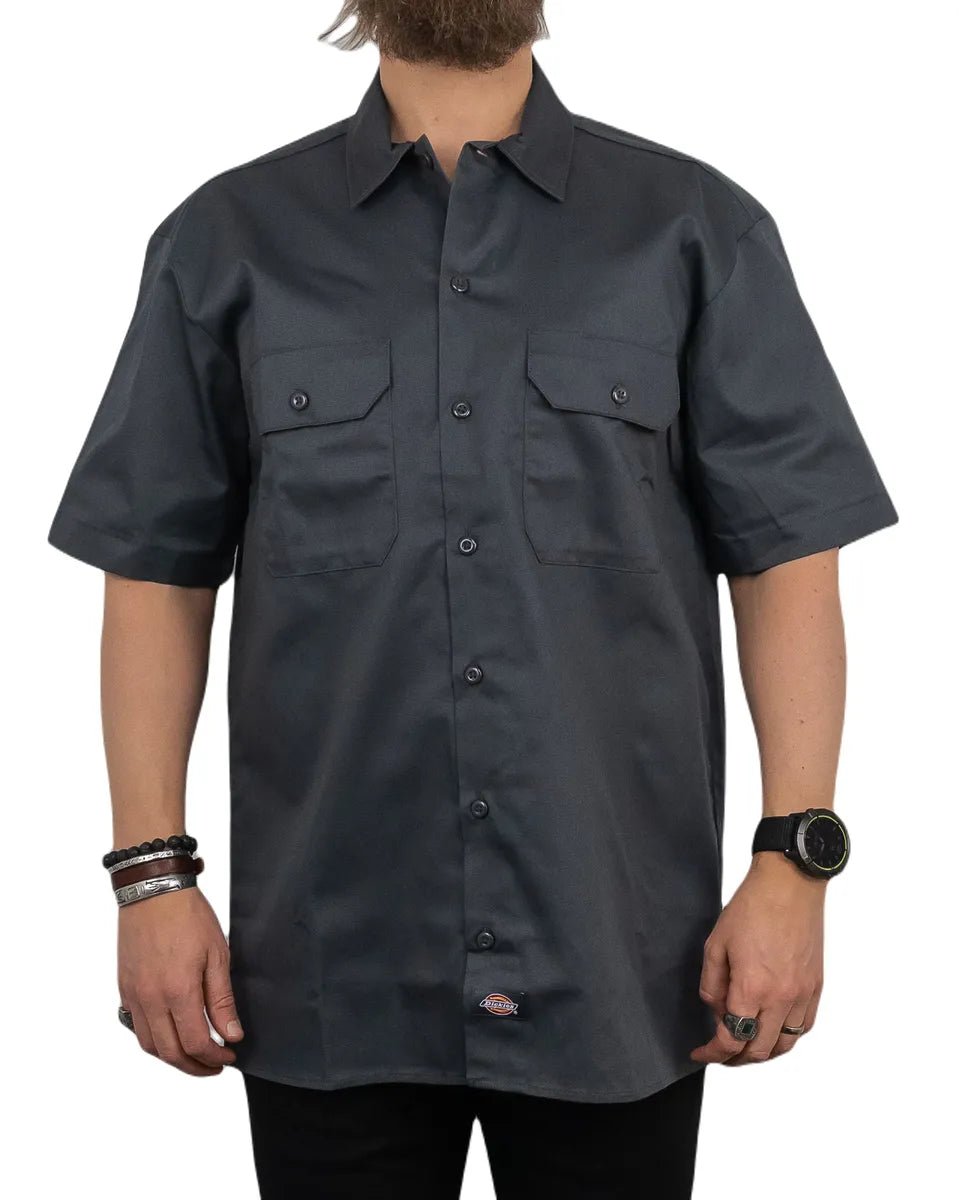 Dickies - Kortärmad Arbetsskjorta 2 fickor - Grå - jhstore.se