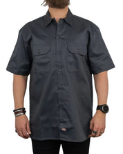 Dickies - Kortärmad Arbetsskjorta 2 fickor - Grå - jhstore.se