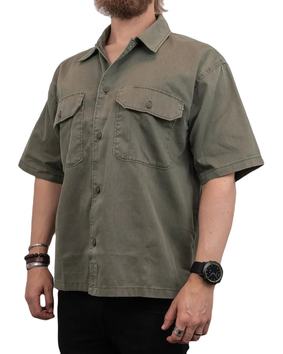 Dickies - Kortärmad Skjorta - Unionville Arbetsskjorta - Grön - jhstore.se