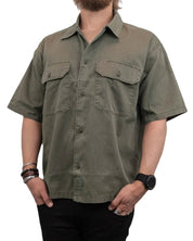 Dickies - Kortärmad Skjorta - Unionville Arbetsskjorta - Grön - jhstore.se