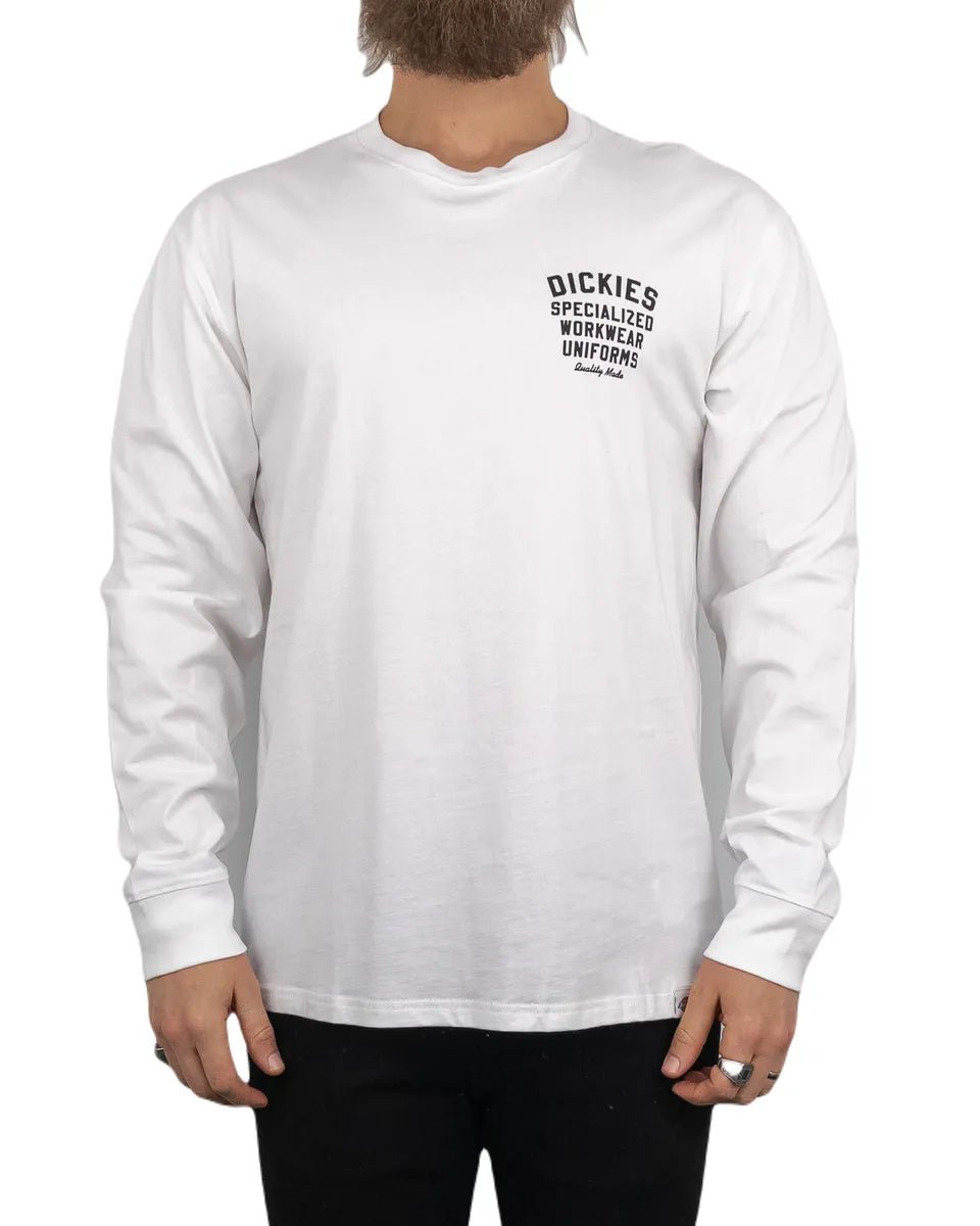 Dickies - Långärmad T-Shirt - Specialized Work Wear LS Tee - Vit - jhstore.se