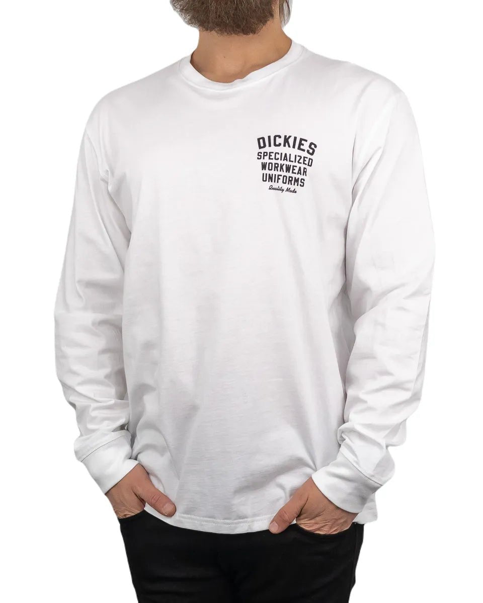 Dickies - Långärmad T-Shirt - Specialized Work Wear LS Tee - Vit - jhstore.se