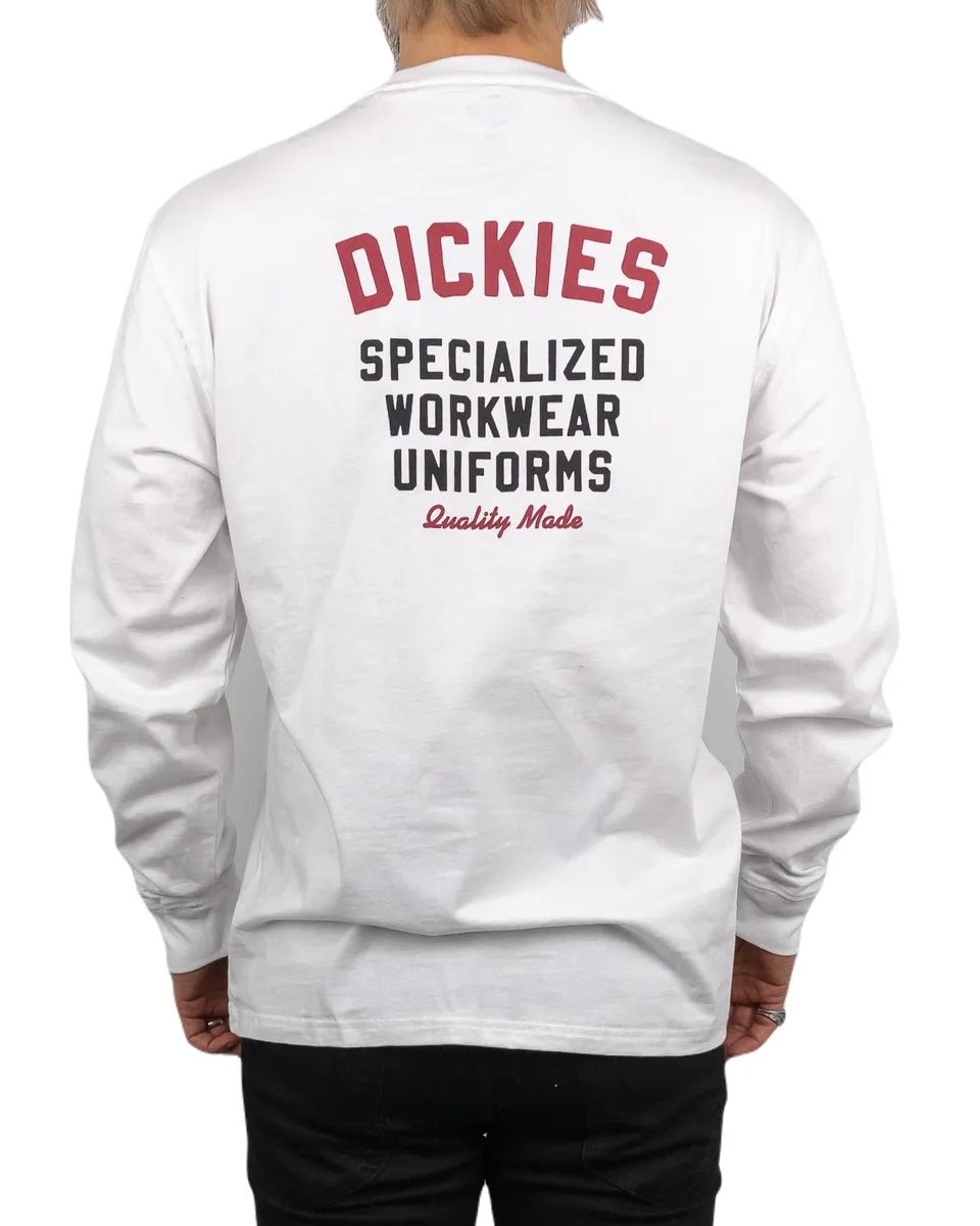 Dickies - Långärmad T-Shirt - Specialized Work Wear LS Tee - Vit - jhstore.se